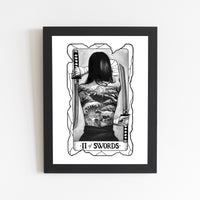 2 of Swords Tarot Print