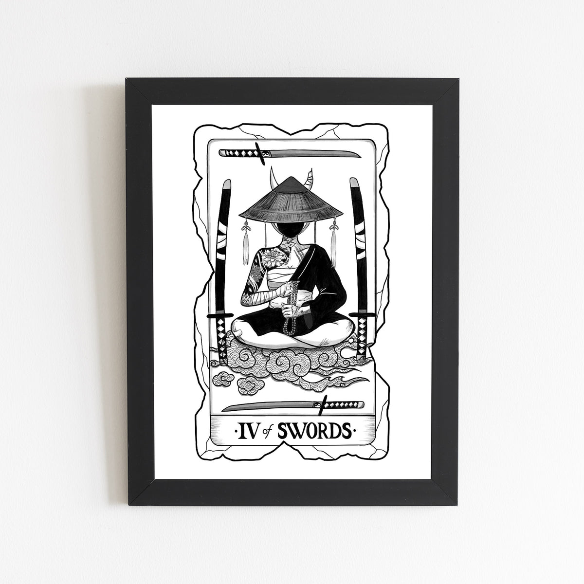 4 of Swords Tarot Print