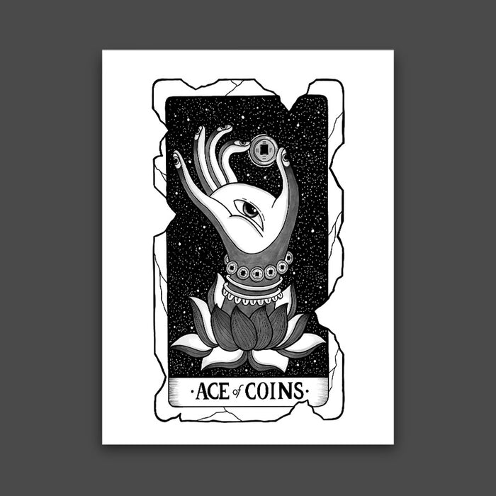 Ace of Coins Tarot Print