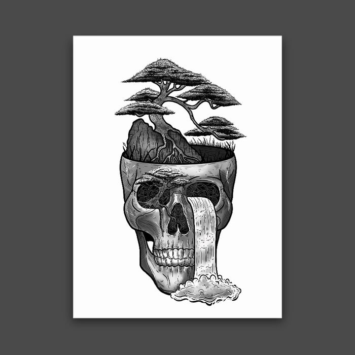 Bonsai Skull Print