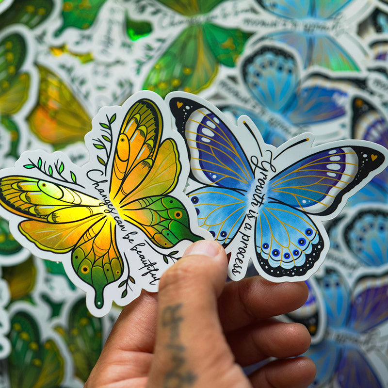 Butterfly Holographic (Set of 2 Stickers) – HEYEMILYDEE SHOP