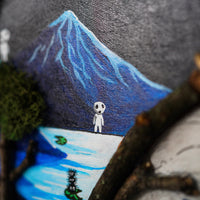 Yin Yang Studio Ghibli Mixed Media Original Painting