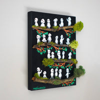 Kodama Tree Spirits Mixed Media Original Painting