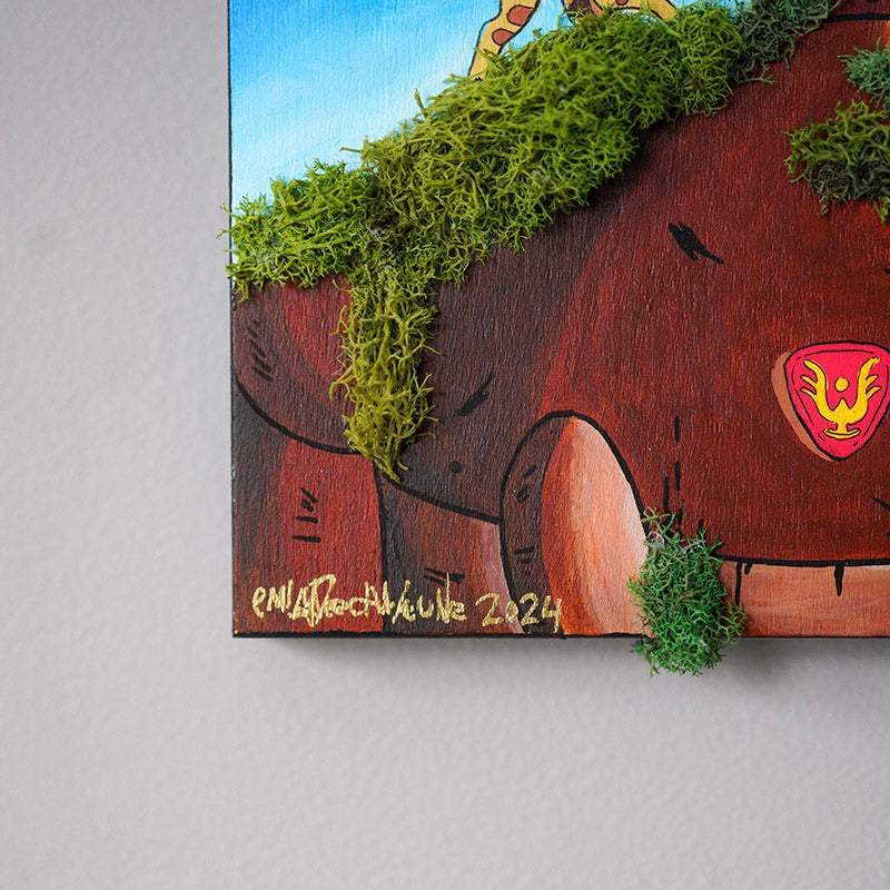Laputa Robot Mixed Media Original Painting