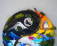 Yin Yang Studio Ghibli Mixed Media Original Painting