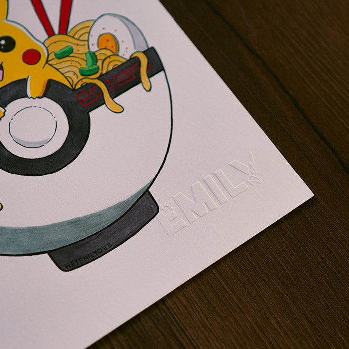 Pika Bowl Original Drawing