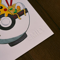 Pika Bowl Original Drawing