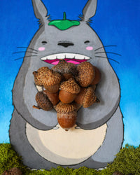 Totoro Mixed Media Original Painting