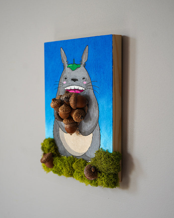 Totoro Mixed Media Original Painting