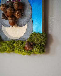 Totoro Mixed Media Original Painting