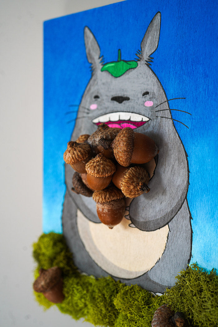 Totoro Mixed Media Original Painting