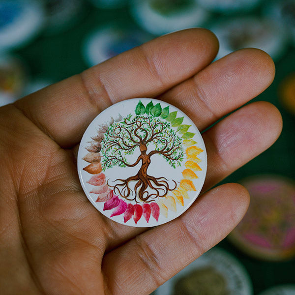 Mother Nature Pin Back Button