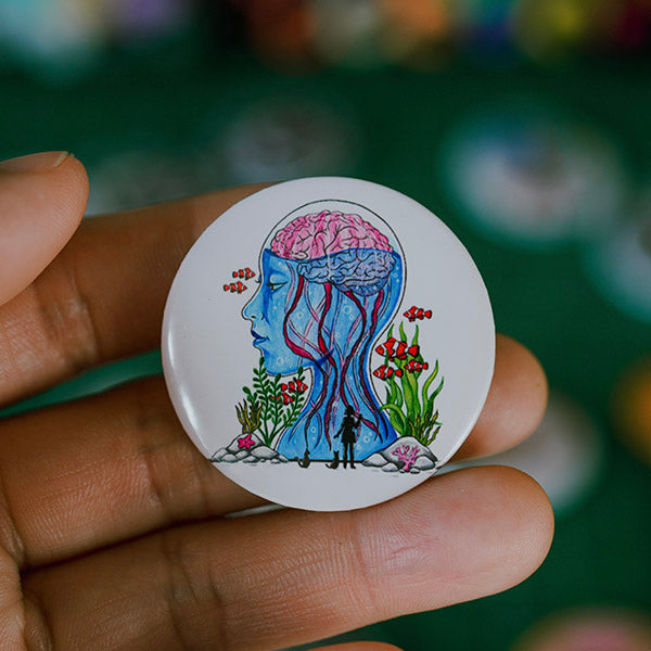 Hydrated Mindset Pin Back Button
