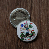 Water Yourself With Care Pin Back Button