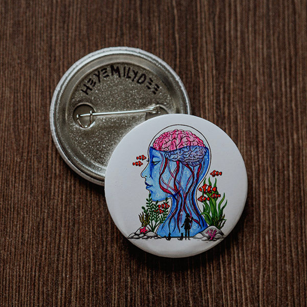 Hydrated Mindset Pin Back Button
