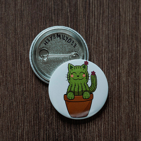 Catcus Pin Back Button