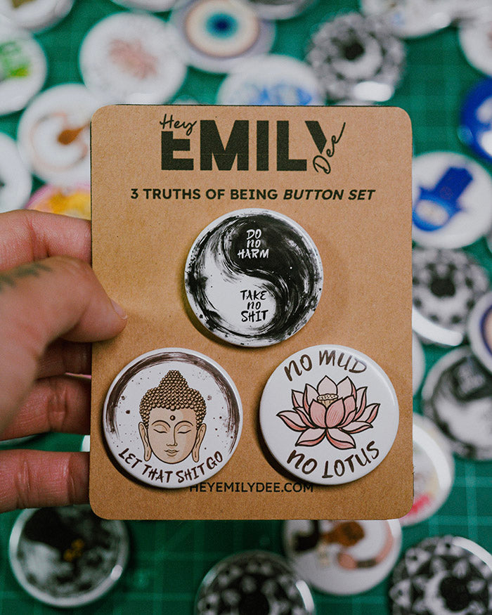 3 Truths of Being Pin Back Button Set