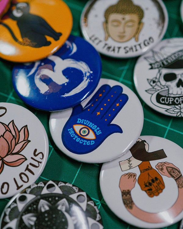 Sacred Trio Pin Back Button Set