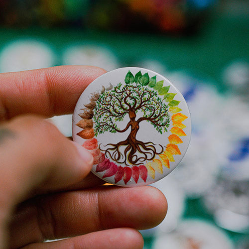 Mother Nature Pin Back Button