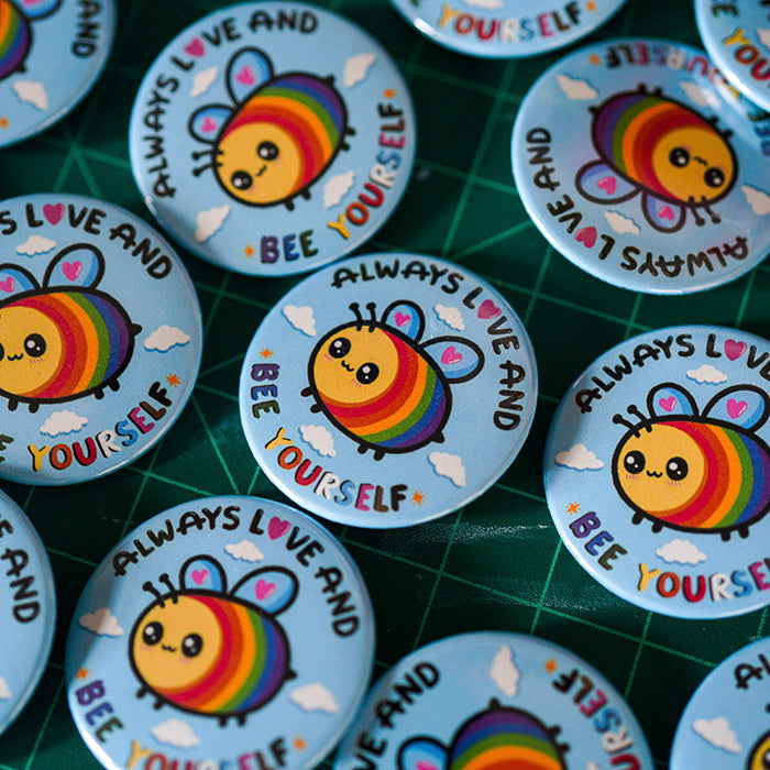 Bee Yourself Limited Edition Pin Back Button