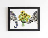 Elephant Love Print