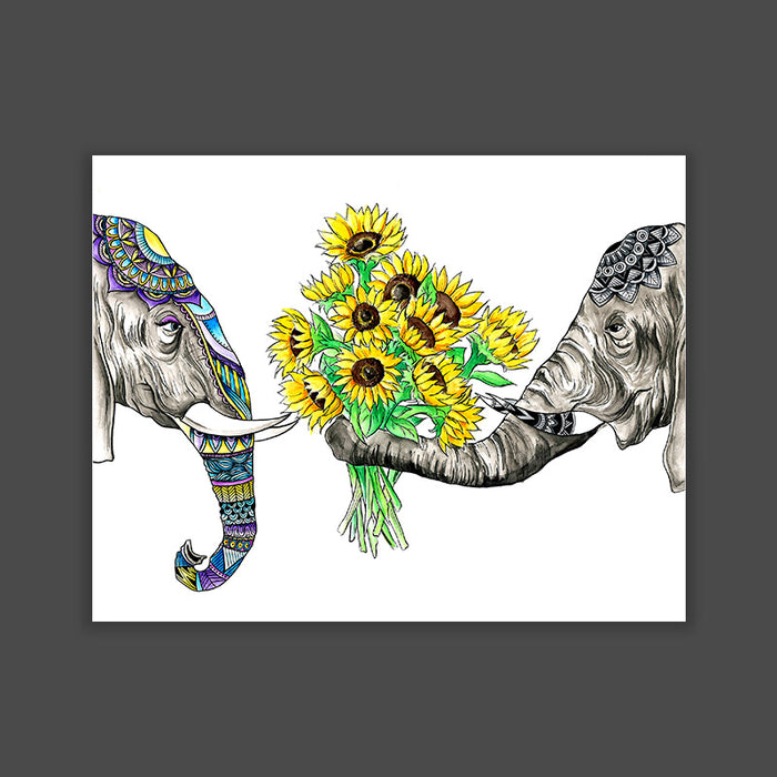 Elephant Love Print