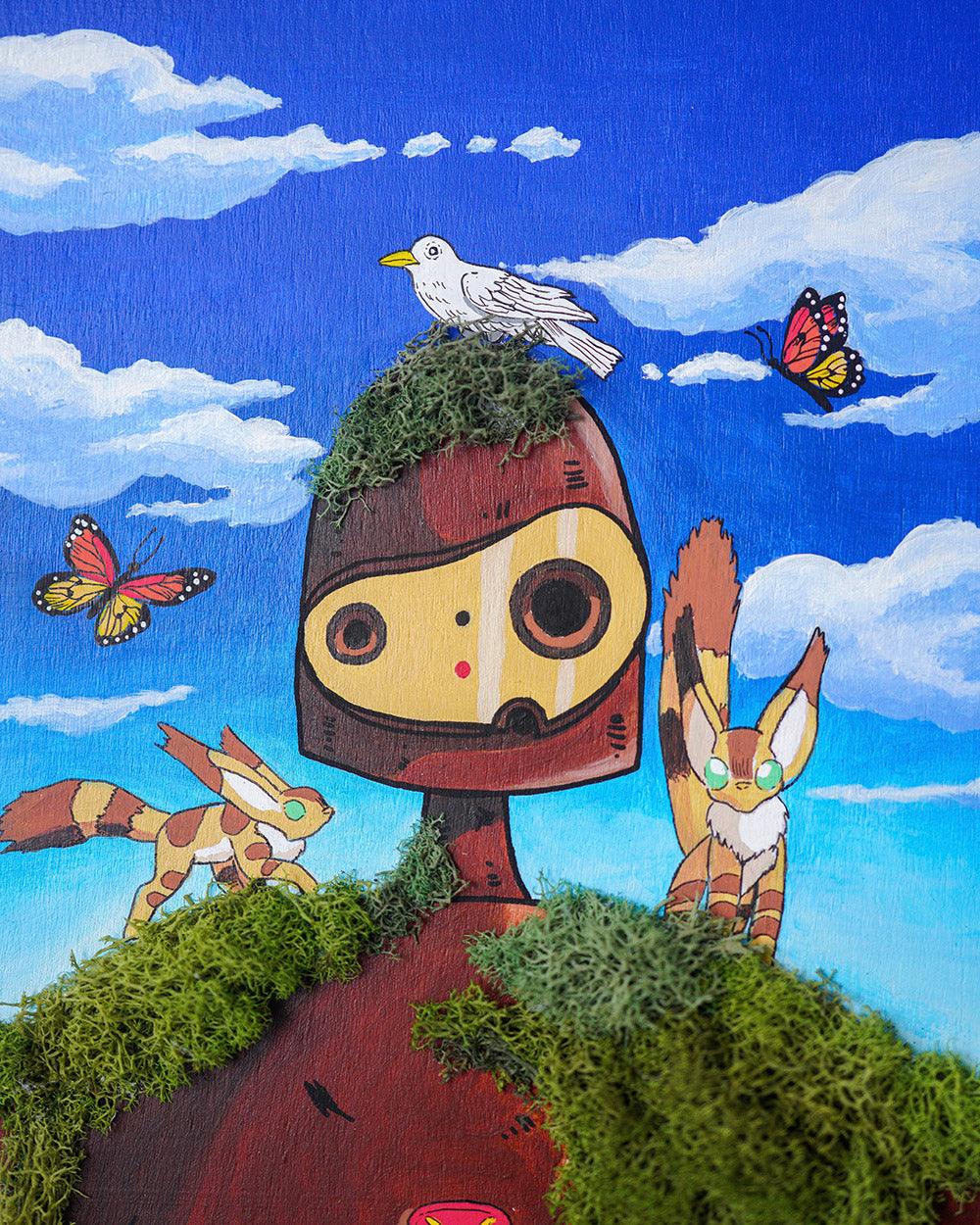 Laputa Robot Mixed Media Original Painting