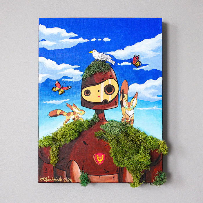 Laputa Robot Mixed Media Original Painting