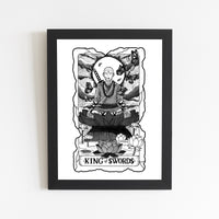 King of Swords Tarot Print