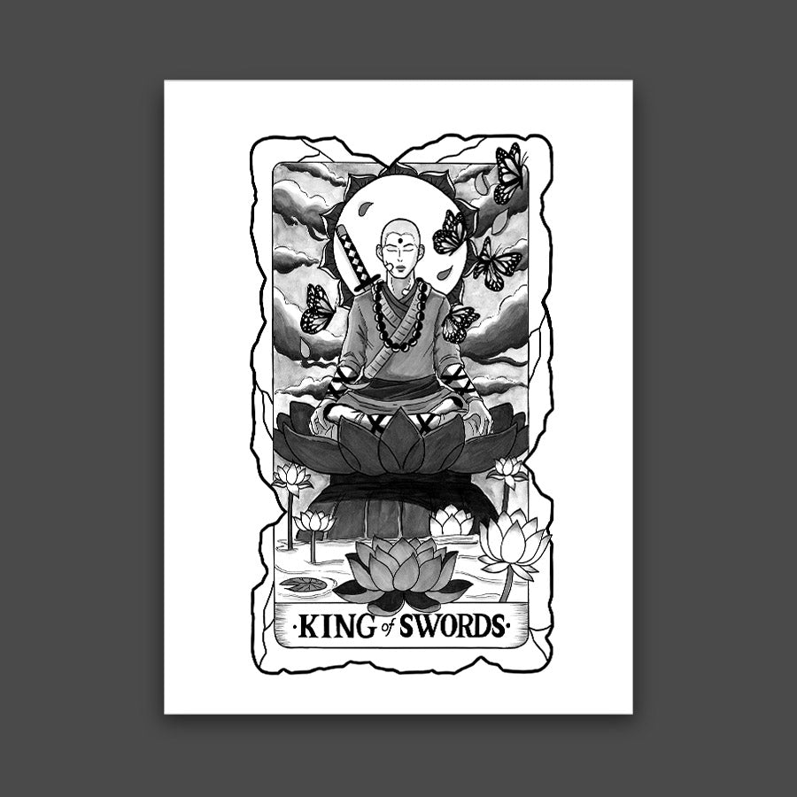 King of Swords Tarot Print