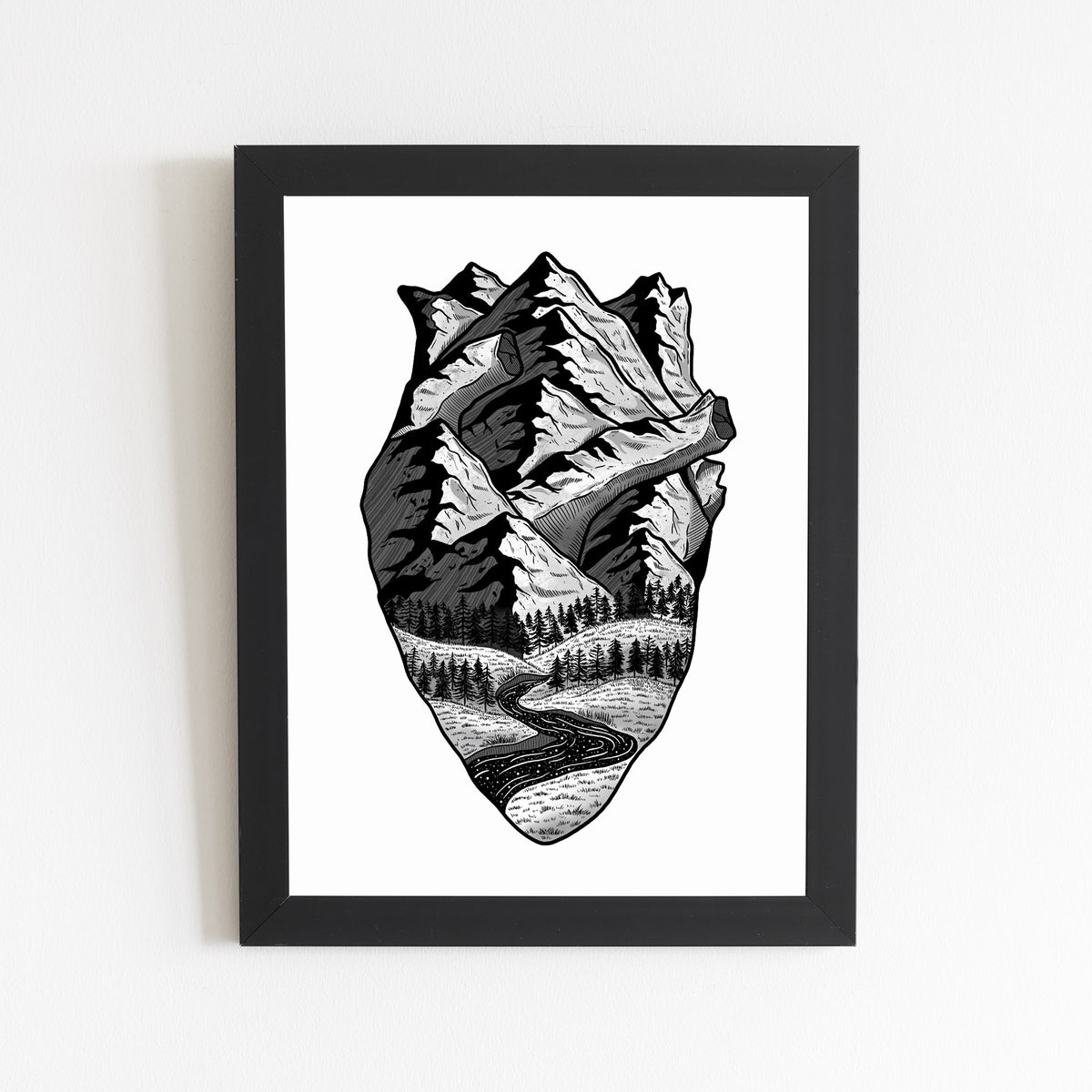 Mountain Heart Print