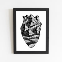 Mountain Heart Print