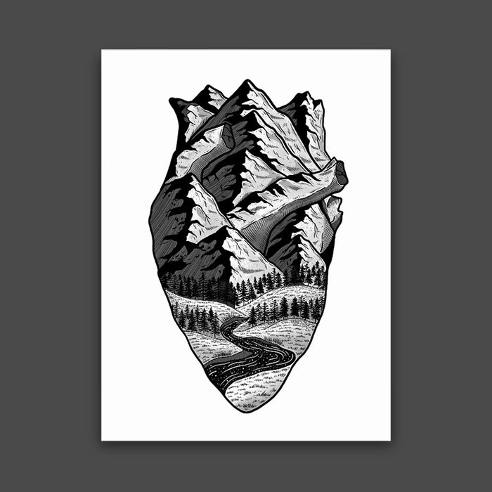 Mountain Heart Print