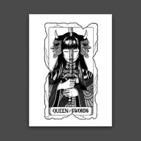 Queen of Swords Tarot Print