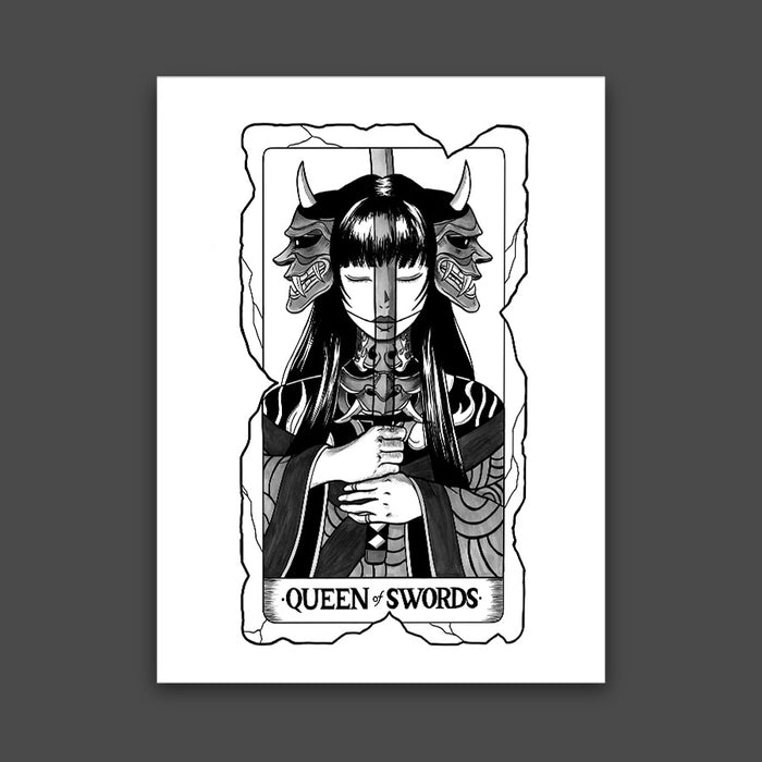 Queen of Swords Tarot Print