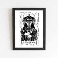 Queen of Swords Tarot Print
