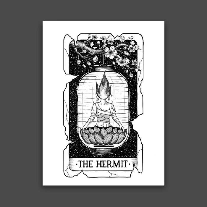 The Hermit Tarot Card Print