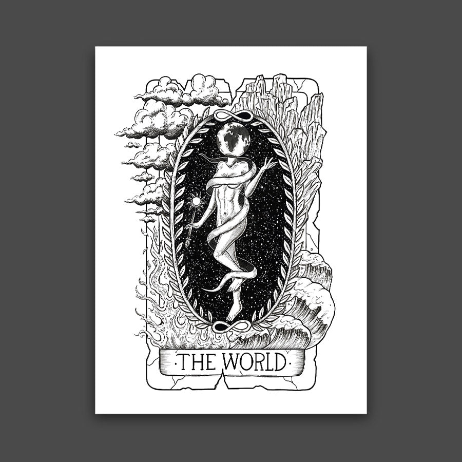 The World Tarot Card Print