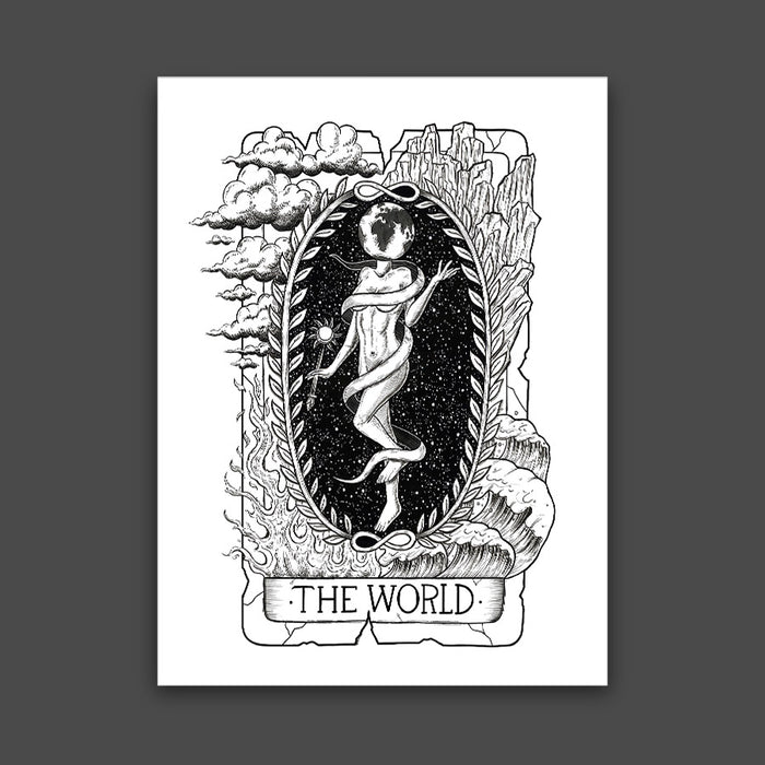 The World Tarot Card Print