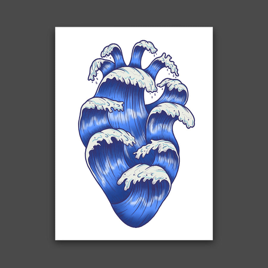 Wave Heart Print