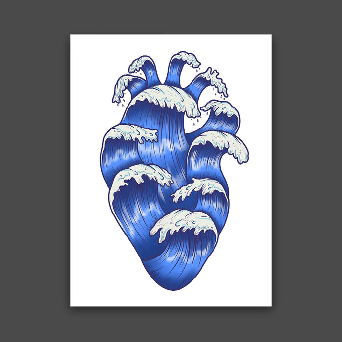 Wave Heart Print