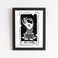 Ace of Coins Tarot Print