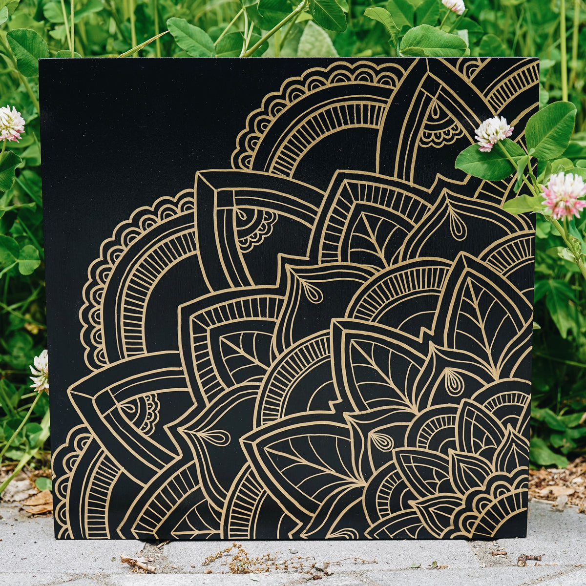Mandala Wood Painting