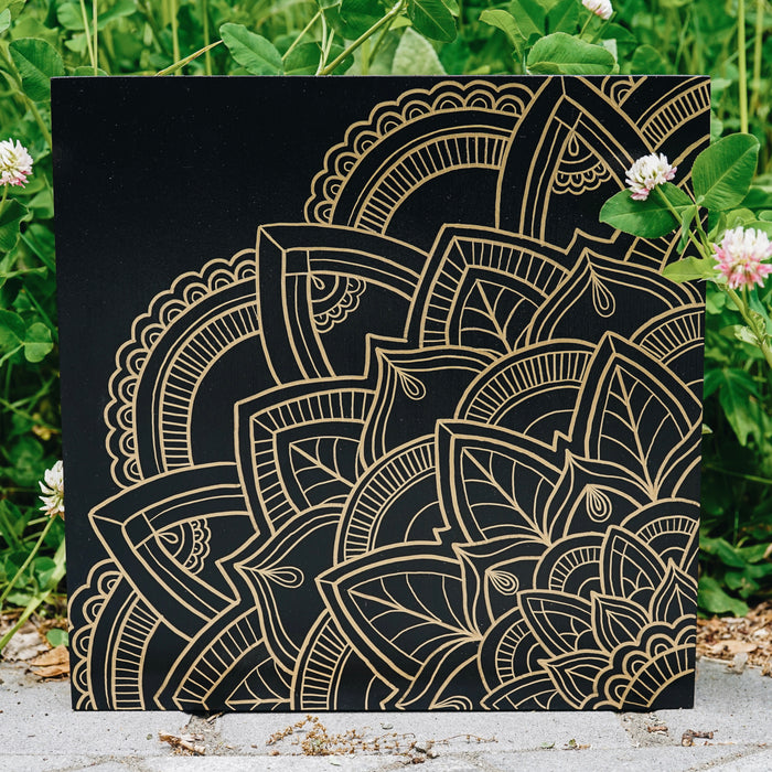 Mandala Wood Painting