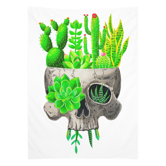 Succulent Skull Tapestry