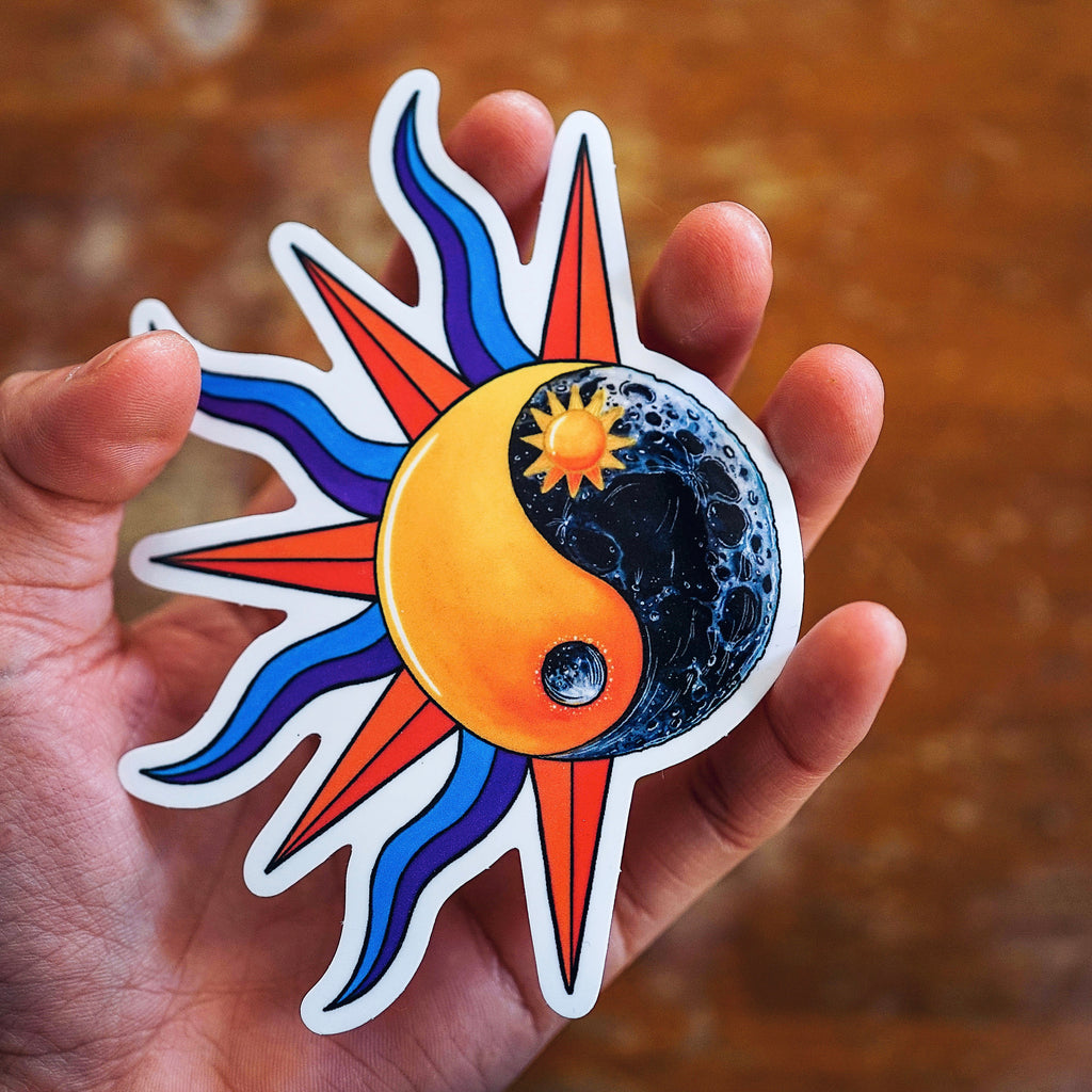 Sun And Moon Yin Yang Sticker – HEYEMILYDEE SHOP