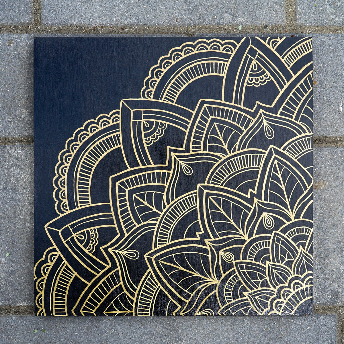 Mandala Wood Painting