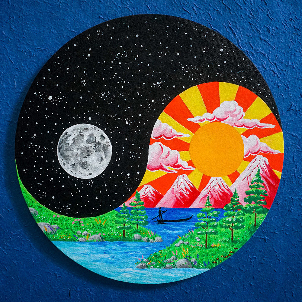 Yin Yang Acrylic Painting