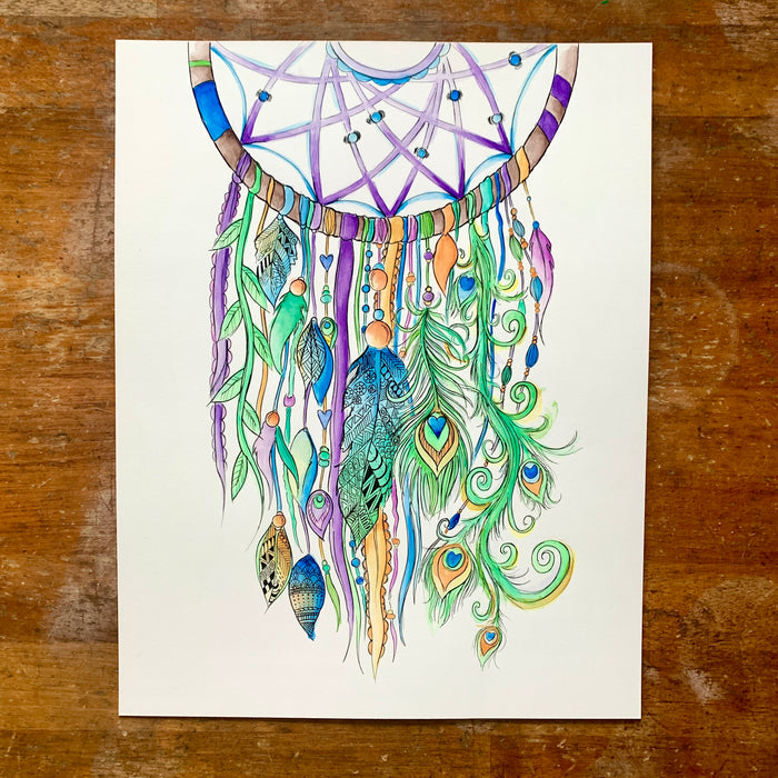 Peacock Original Watercolor