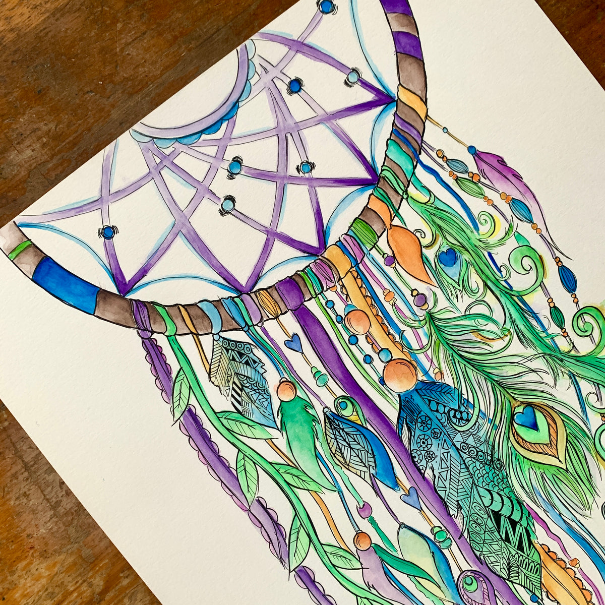Peacock Original Watercolor